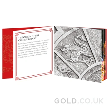 2024 Royal Mint 1oz Year of the Dragon Proof Silver Coin Boxed