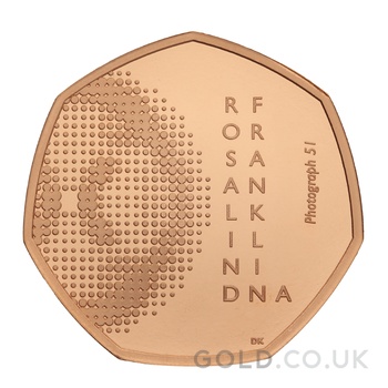 2020 Proof 50p Gold Coin Rosalind Franklin Boxed