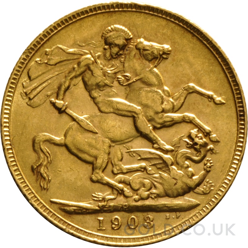 1903 Gold Sovereign Coin Edward VII Perth
