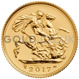 2017 Elizabeth II Fifth Head Gold Half Sovereign