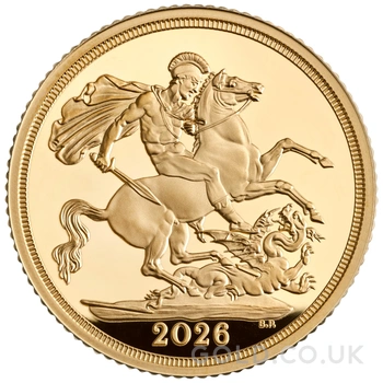 2026 Proof Gold Sovereign Coin Boxed