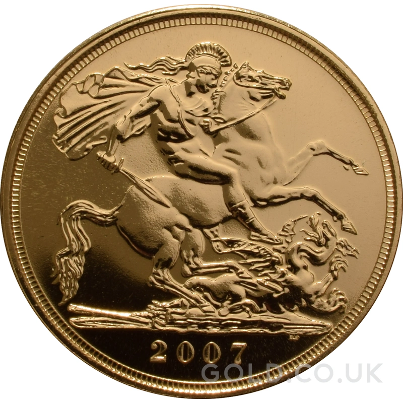 2007 Gold Sovereign Coin Elizabeth II Fourth Head