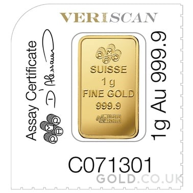 1g Gold Bar PAMP Multicard