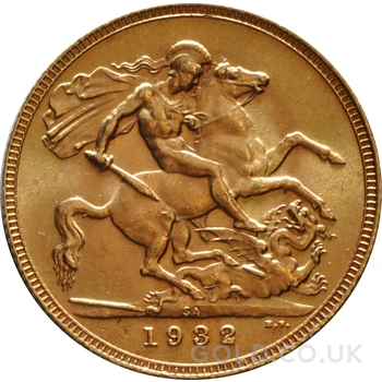 1932 Gold Sovereign Coin George V SA