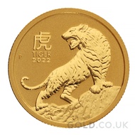 Tenth Ounce Gold Perth Mint Year of the Tiger (2022)