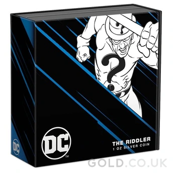 2023 The Riddler DC Villains 1oz Proof Silver Coin Boxed