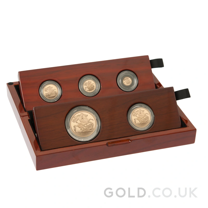2019 Proof Gold Sovereign 5 Coin Set Fifth Head Boxed