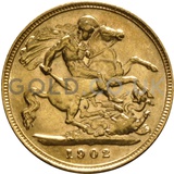 1902 Edward VII Gold Half Sovereign (London Mint)