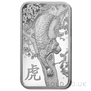 Silver PAMP Year of the Tiger 10g Bar (2022)