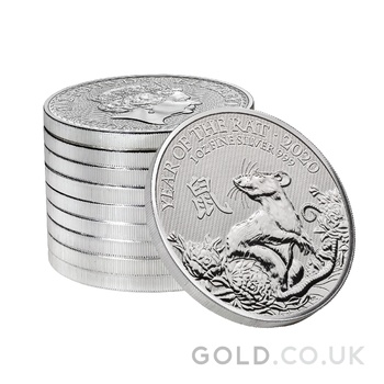 2020 Year of the Rat Silver Coin 1oz Royal Mint Lunar Series