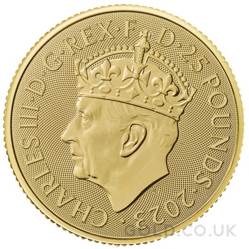 2023 King Charles III Coronation Gold Coin £25 1/4oz