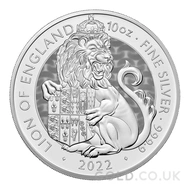 2022 The Lion of England - Tudor Beasts 10oz Silver Coin