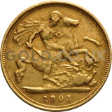 1901 Victoria  Old Head Gold Half Sovereign (London Mint)