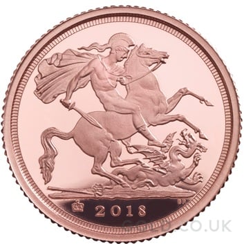 2018 Proof Gold Half Sovereign Boxed