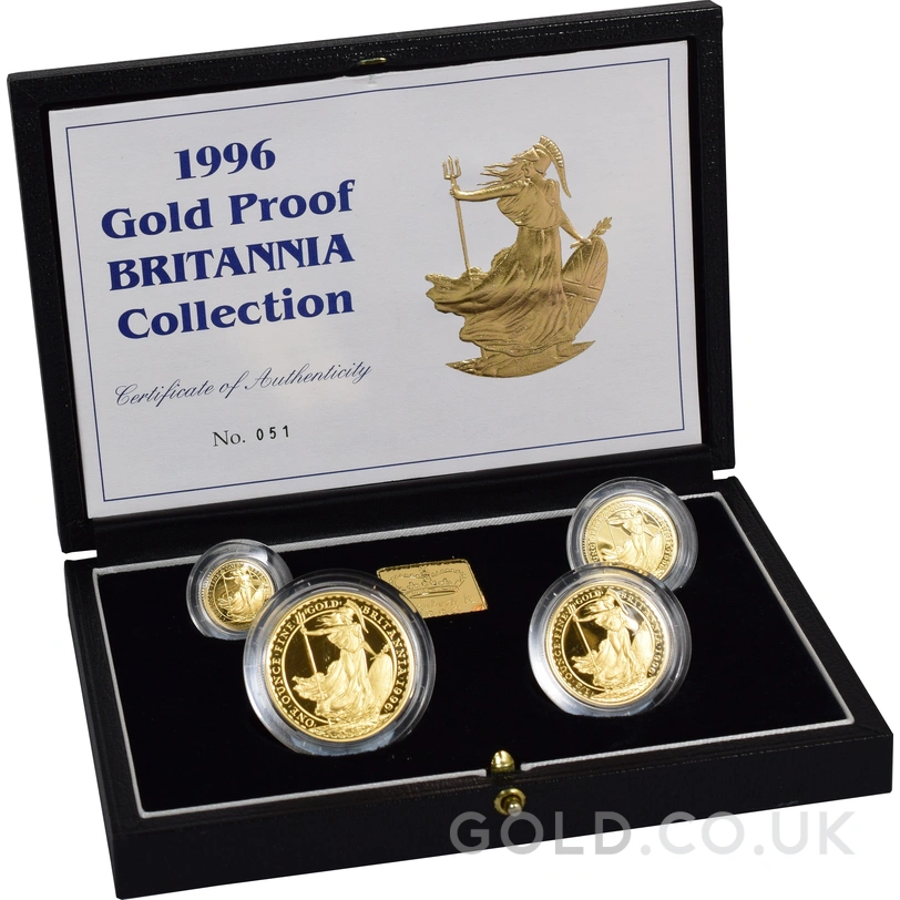 1996 Proof Gold Britannia 4 Coin Set Boxed