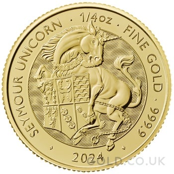 2024 Seymour Unicorn Gold Coin Tudor Beasts 1/4oz