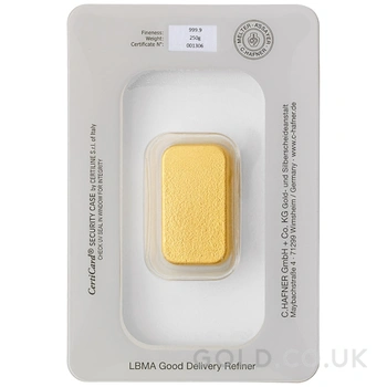 250g Gold Bar C. Hafner Cast