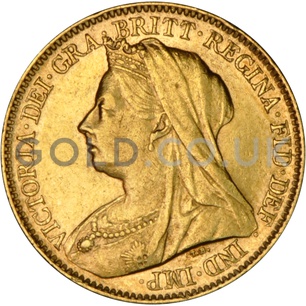 1896 Victoria  Old Head Gold Half Sovereign (London Mint)