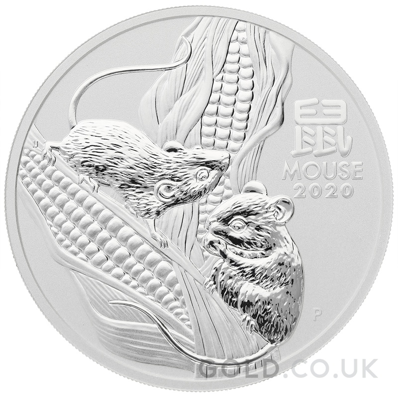 2020 Year of the Mouse Silver Coin 5oz Perth Mint Australian Lunar Series