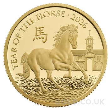 2026 Royal Mint 1/4oz Year of the Horse Proof Gold Coin Boxed