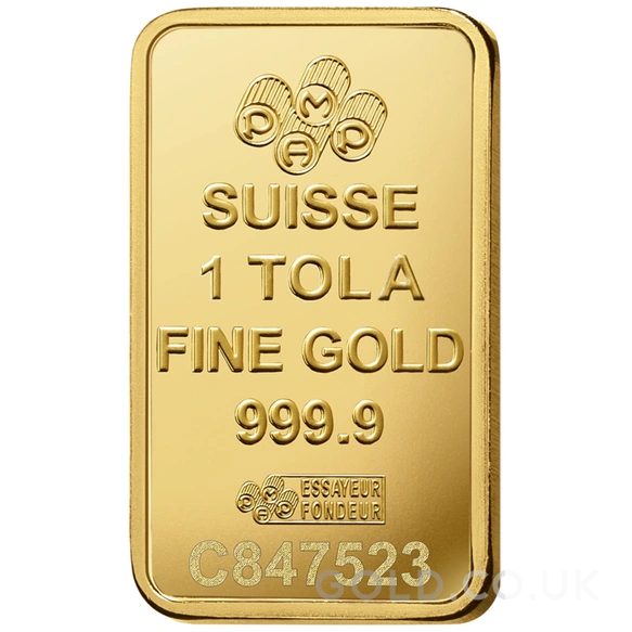 1 Tola Gold Bar PAMP Lady Fortuna