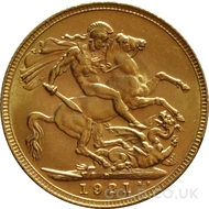 1921 Gold Sovereign Coin George V (P)