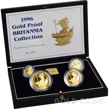 1996 Proof Gold Britannia 4 Coin Set Boxed