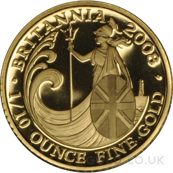 2008 Proof 1/10oz Gold Britannia Coin