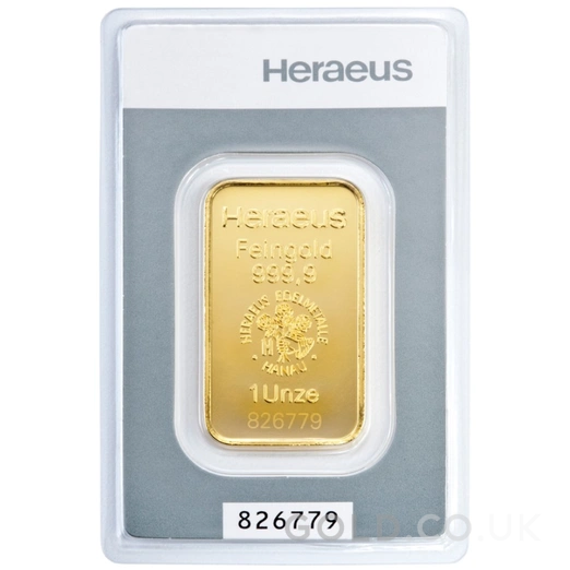1oz Gold Kinebar Heraeus