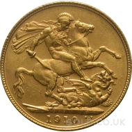1910 Edward VII Gold Sovereign (London Mint)