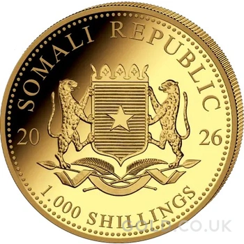 2026 1oz African Wildlife Elephant Gold Coin