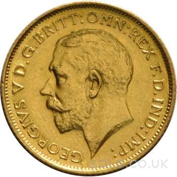 1916 Gold Half Sovereign George V Sydney