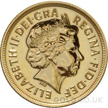 2005 Gold Sovereign Coin Elizabeth II Fourth Head