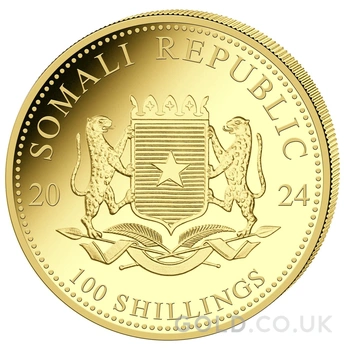2024 1/10oz African Wildlife Elephant Gold Coin