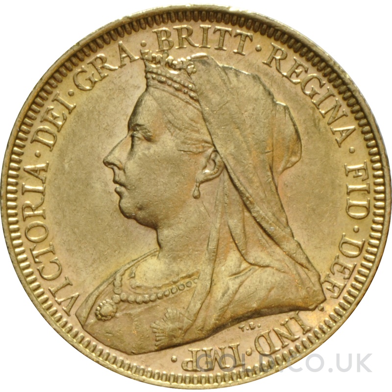 Gold Sovereign - Victoria Old Veiled Head