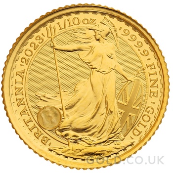 2023 1/10oz Gold Britannia Coin Queen Elizabeth II