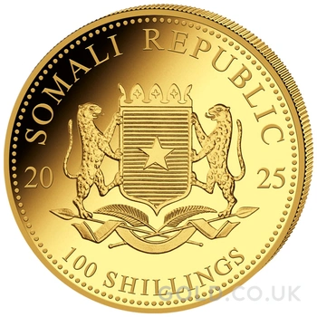2025 1/10oz African Wildlife Elephant Gold Coin