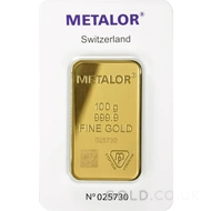 100g Metalor Gold Bar