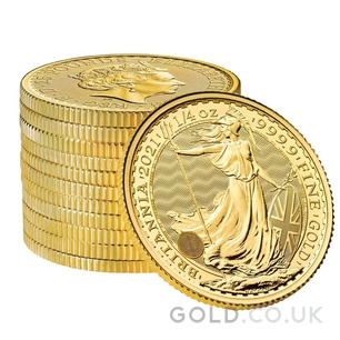 Quarter Ounce Gold Britannia Coin (2021)