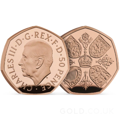 2022 Proof 50p Gold Coin Her Majesty Queen Elizabeth II Memorial Boxed