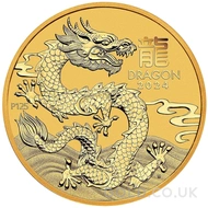 Twentieth Ounce Gold Perth Mint Year of the Dragon (2024)