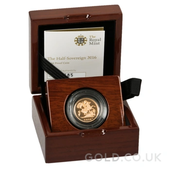 2016 Proof Gold Half Sovereign Boxed