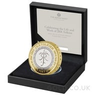 JRR Tolkien Piedfort £2 Proof Silver Coin (2023)