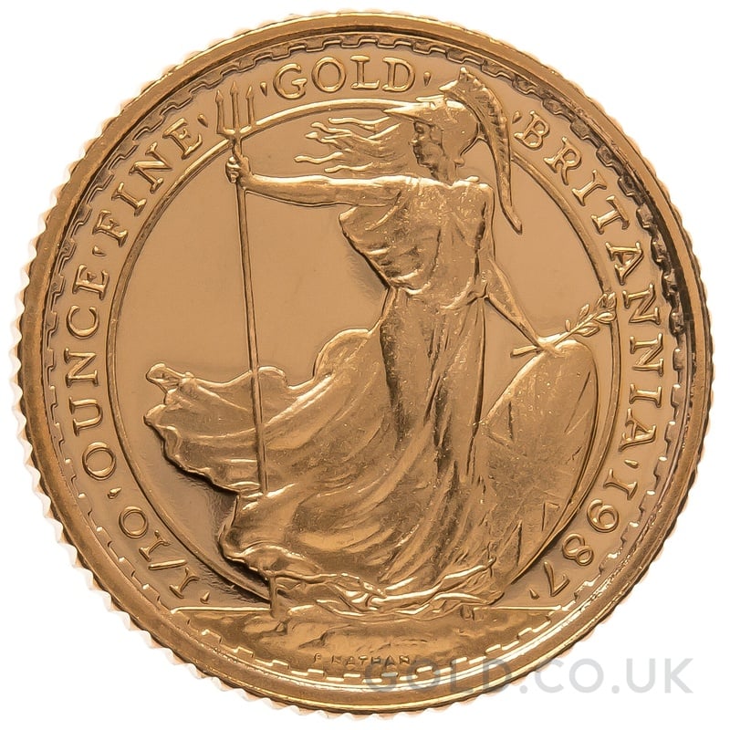 1987 Proof 1/10oz Gold Britannia Coin