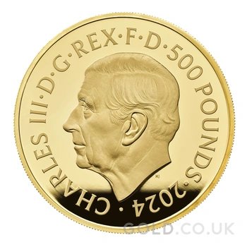 2024 Royal Mint 5oz Year of the Dragon Proof Gold Coin Boxed