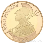 Definitive Britannia Gold Proof £2 Two Pound Double Sovereign (2015)