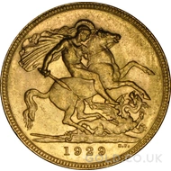 1929 Gold Sovereign Coin George V (P)