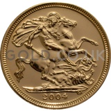 2004 Elizabeth II Fourth Head Gold Half Sovereign