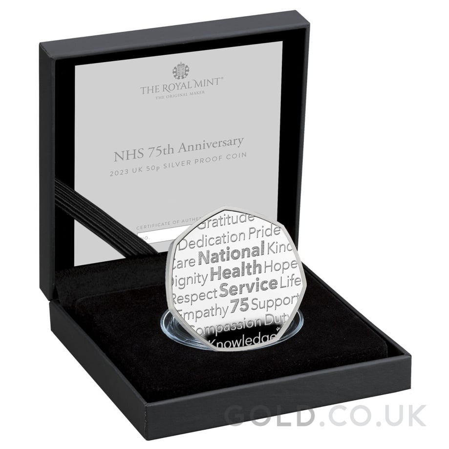 2023 Proof 50p Silver Coin 75 Years of the NHS Boxed