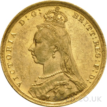 1888 Gold Sovereign Coin Queen Victoria Jubilee Head Sydney